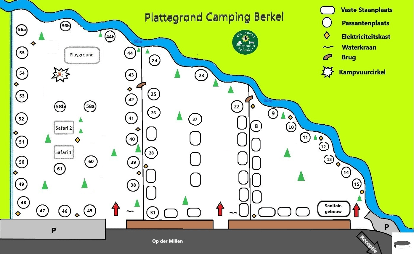 Plattegrond camping berkel 2026